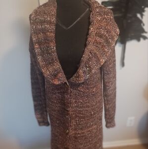 Chunky Knit Brown Cardigan